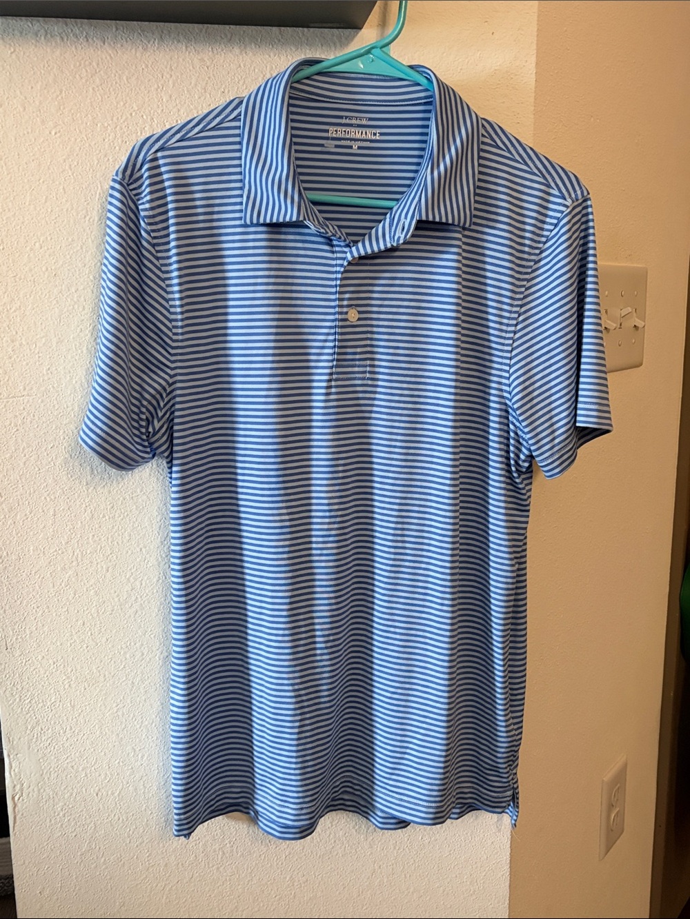 J. Crew Blue Striped Polo Shirt